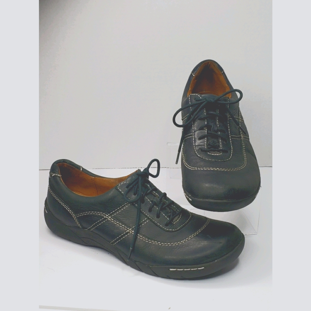 Naturalizer  - Black Leather Lace Up Walking Shoe